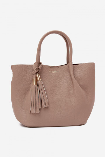 Bolsa de couro sintético em marfim Fleece