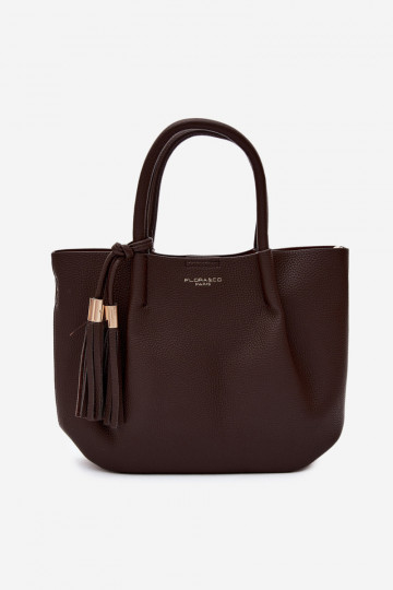 Bolsa de couro sintético em chocolate Fleece