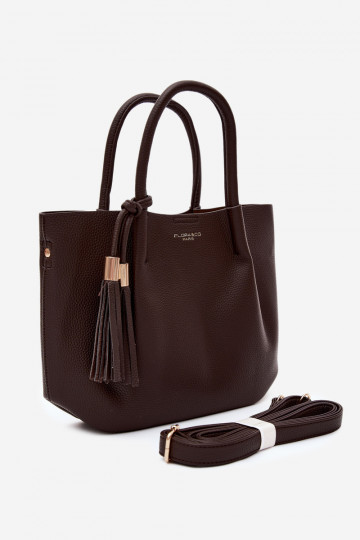 Bolsa de couro sintético em chocolate Fleece 2