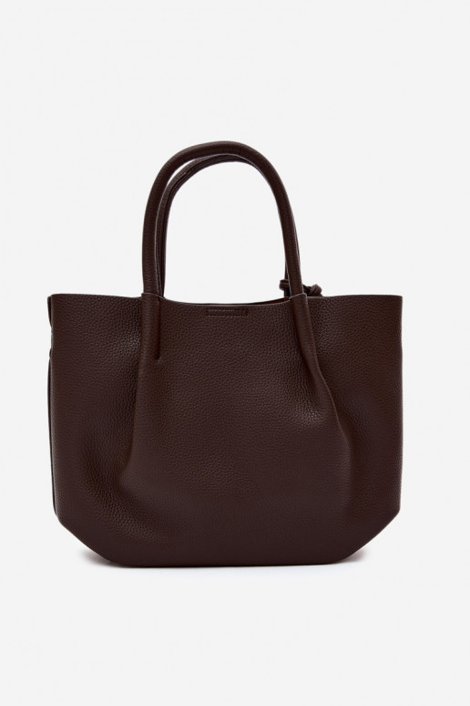 Bolsa de couro sintético em chocolate Fleece