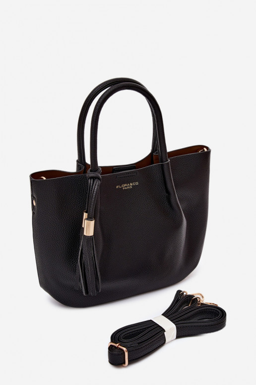 Bolsa de couro sintético em preto Fleece