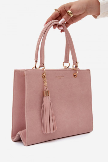 Bolsa tipo de camurça sintética em rosa Ottilie 2