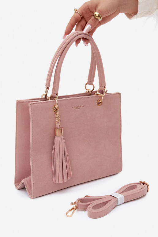 Bolsa tipo de camurça sintética em rosa Ottilie
