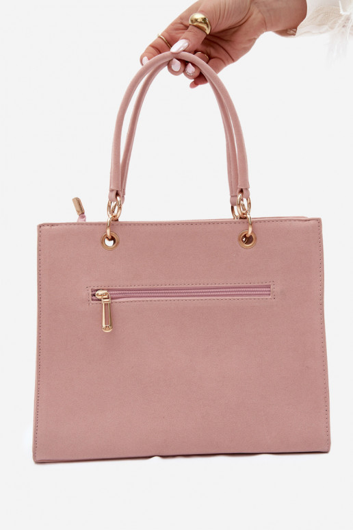 Bolsa tipo de camurça sintética em rosa Ottilie