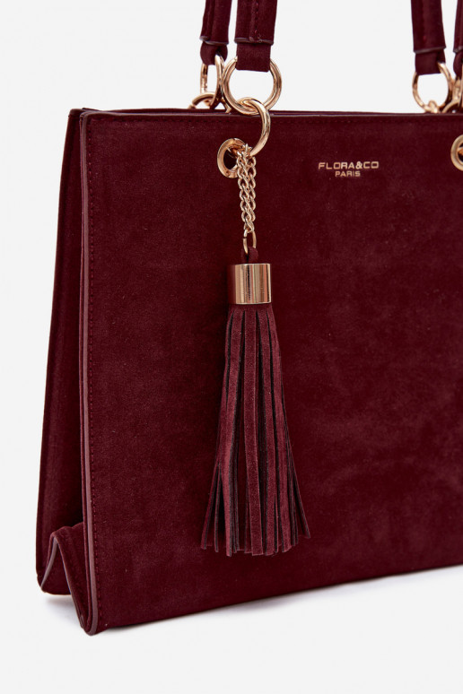 Bolsa em camurça sintética bordô Ottilie