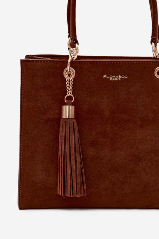 Bolsa em camurça sintética chocolate Ottilie
