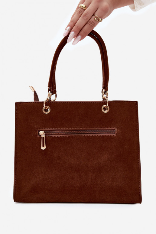 Bolsa em camurça sintética chocolate Ottilie