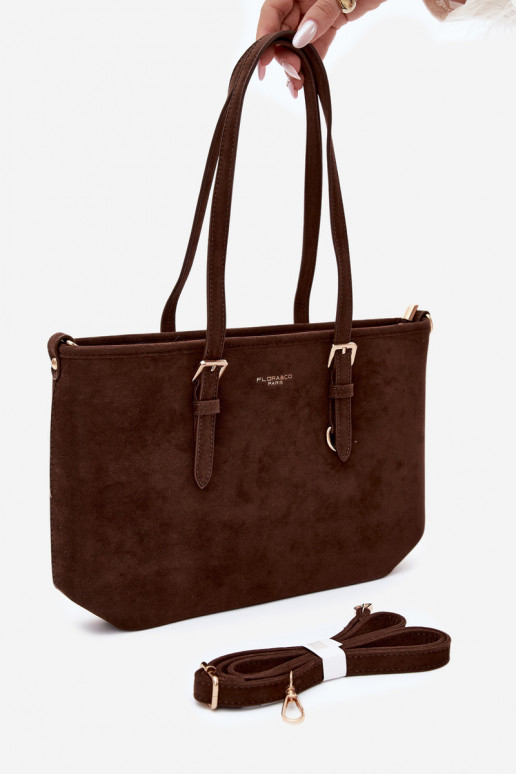 Bolsa em camurça sintética chocolate Araminta