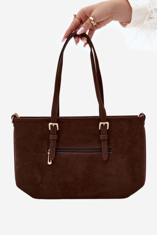 Bolsa em camurça sintética chocolate Araminta