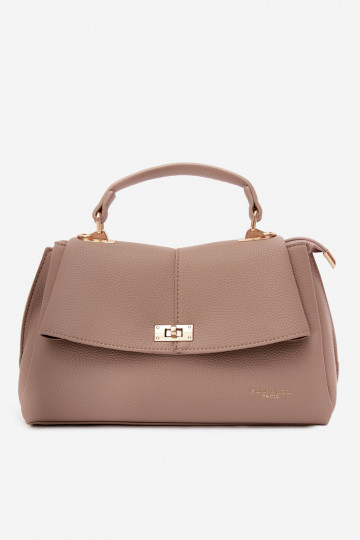 Bolsa feminina em couro sintético marfim Sybella