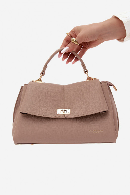 Bolsa feminina em couro sintético marfim Sybella