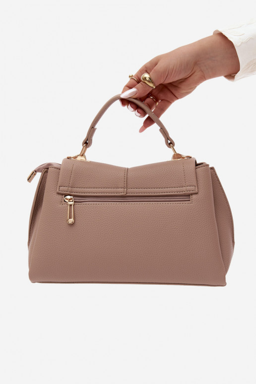 Bolsa feminina em couro sintético marfim Sybella