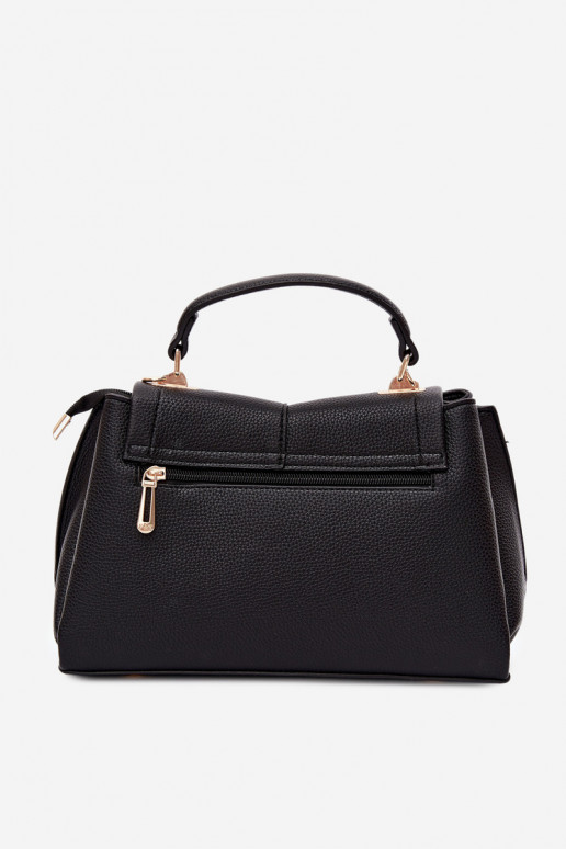 Bolsa feminina em couro sintético preta Sybella