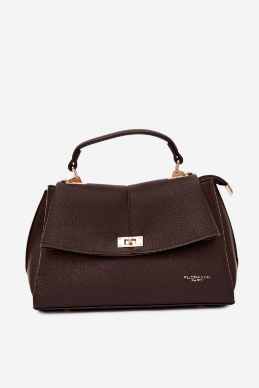 Bolsa feminina em couro sintético chocolate Sybella