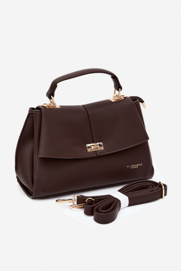 Bolsa feminina em couro sintético chocolate Sybella 2