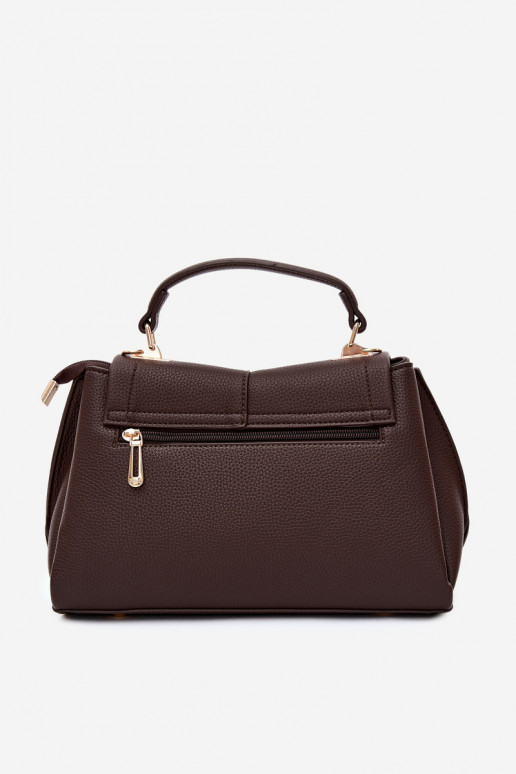 Bolsa feminina em couro sintético chocolate Sybella
