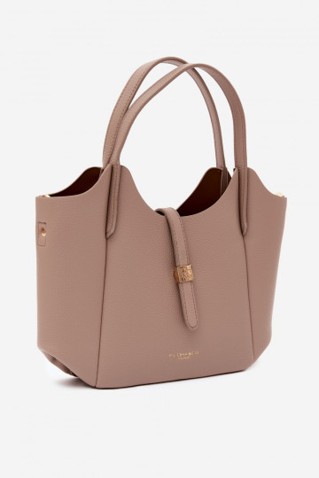 Bolsa de couro sintético em tom de marfim Toffee 2