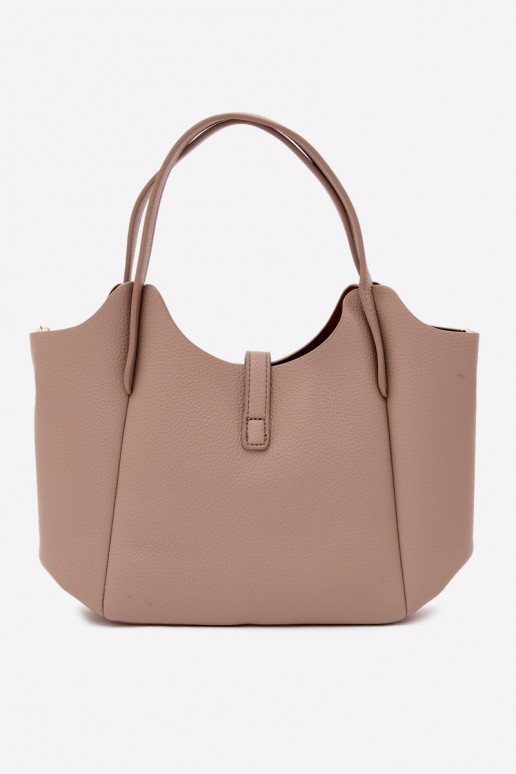 Bolsa de couro sintético em tom de marfim Toffee