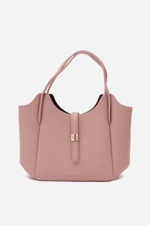 Bolsa de couro sintético rosa Toffee