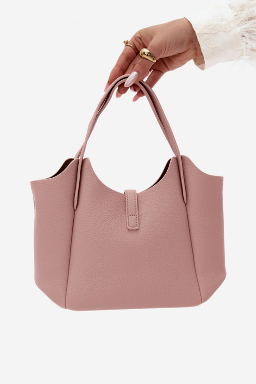 Bolsa de couro sintético rosa Toffee
