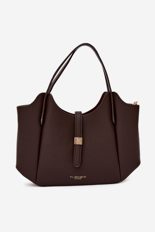 Bolsa de couro sintético em tom de chocolate Toffee
