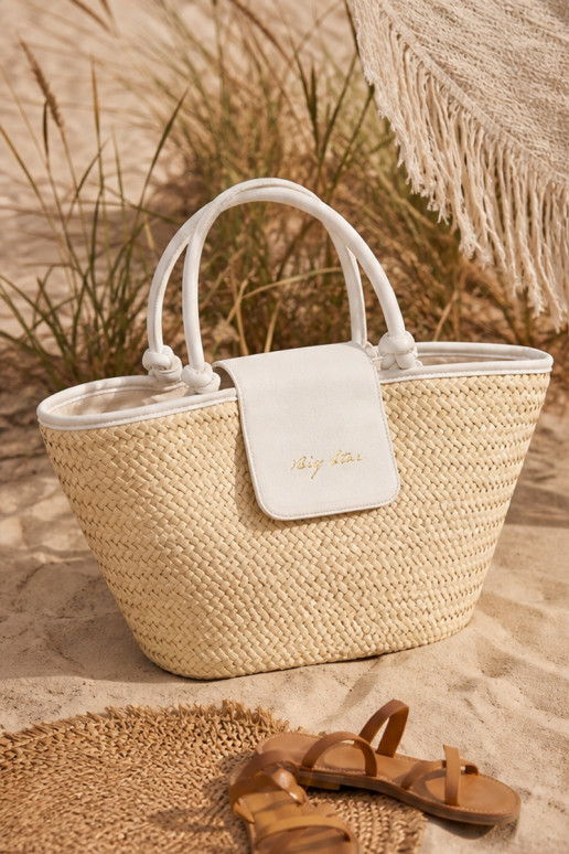 Bolsa trançada Big Star RR574214 em areia-branco