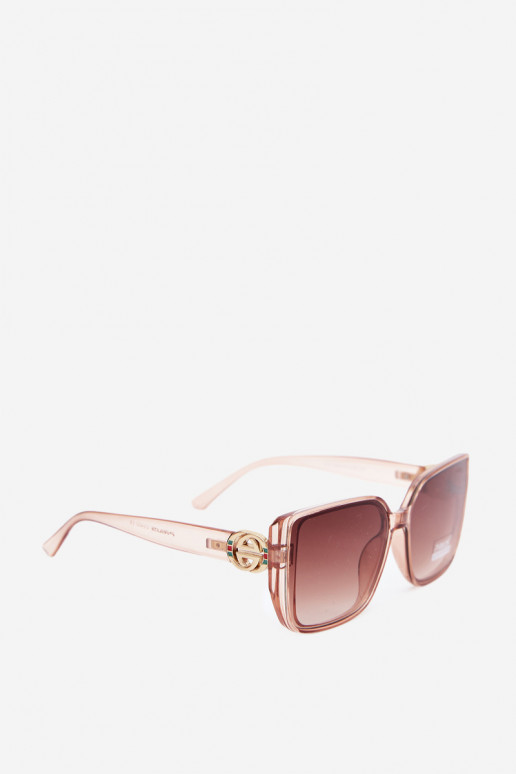 Óculos de sol com detalhes decorativos na cor rosa