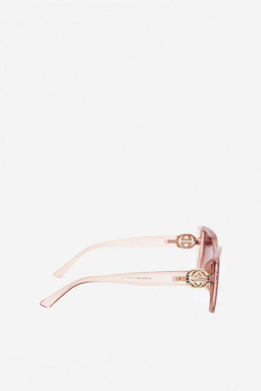 Óculos de sol com detalhes decorativos na cor rosa