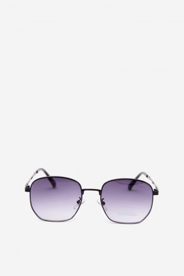 Óculos de sol com armação fina UV 400 na cor preta 2