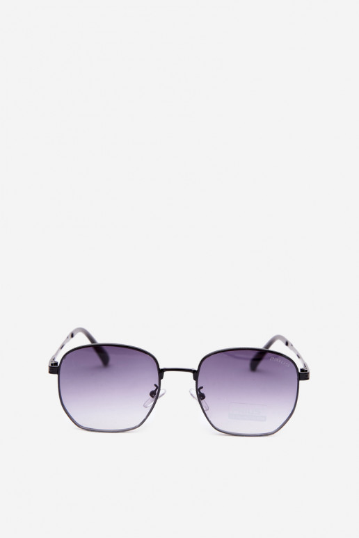 Óculos de sol com armação fina UV 400 na cor preta