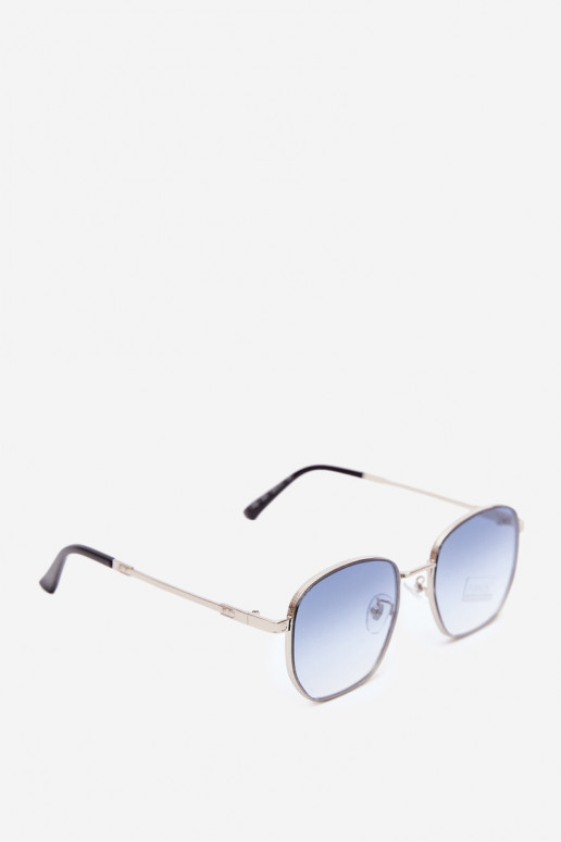 Óculos de sol com armação fina UV 400 na cor azul