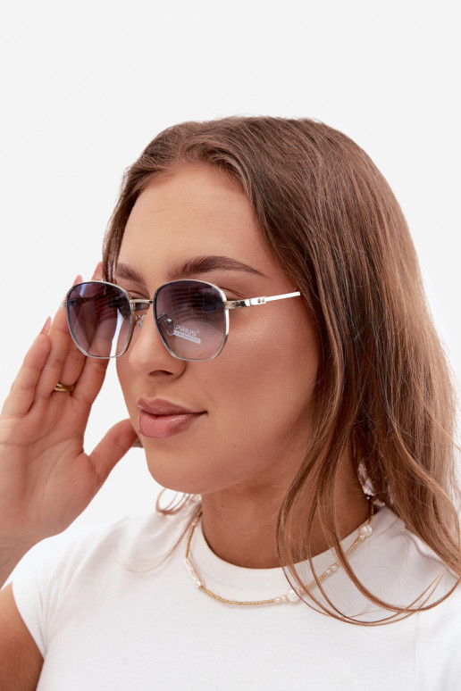 Óculos de sol com armação fina UV 400 na cor azul