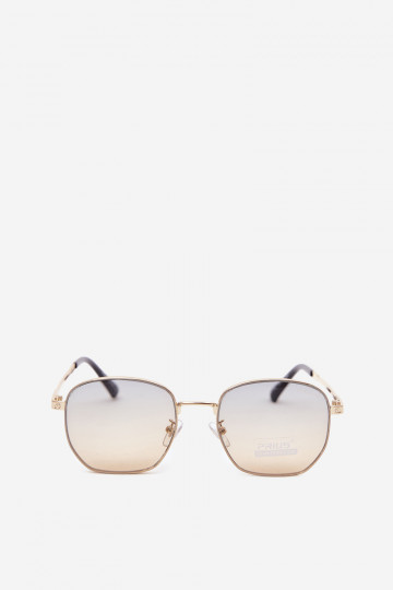 Óculos de sol com armação fina UV 400 na cor amarela 2