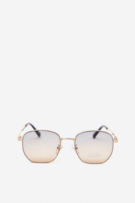 Óculos de sol com armação fina UV 400 na cor amarela