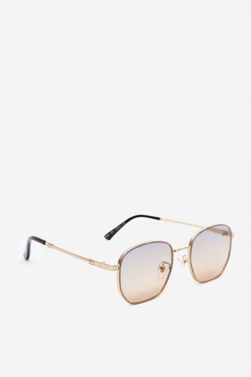 Óculos de sol com armação fina UV 400 na cor amarela