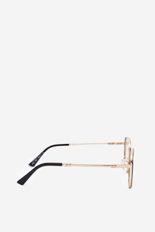Óculos de sol com armação fina UV 400 na cor amarela