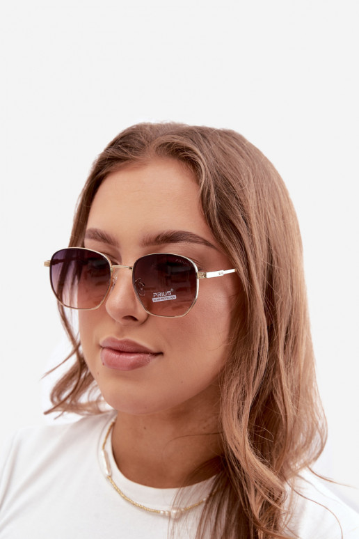 Óculos de sol com armação fina UV 400 na cor castanha