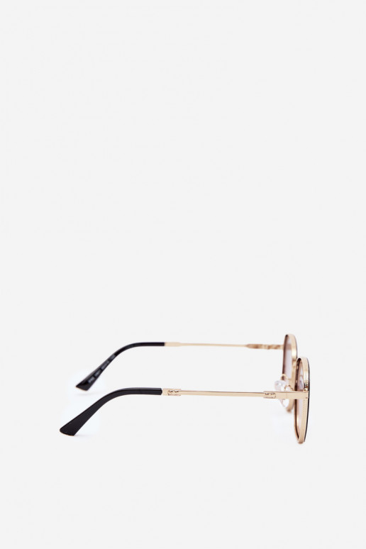 Óculos de sol com armação fina UV 400 na cor castanha