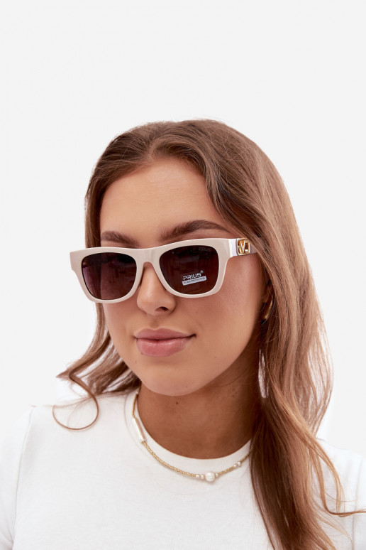 Óculos de sol femininos com filtro UV na cor areia