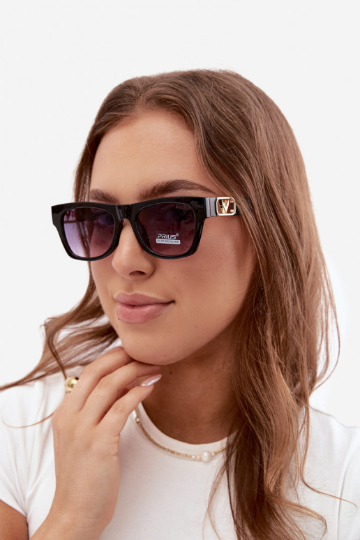 Óculos de sol femininos com filtro UV na cor preta