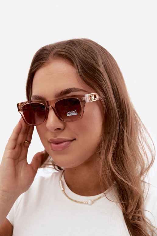 Óculos de sol femininos com filtro UV na cor rosa