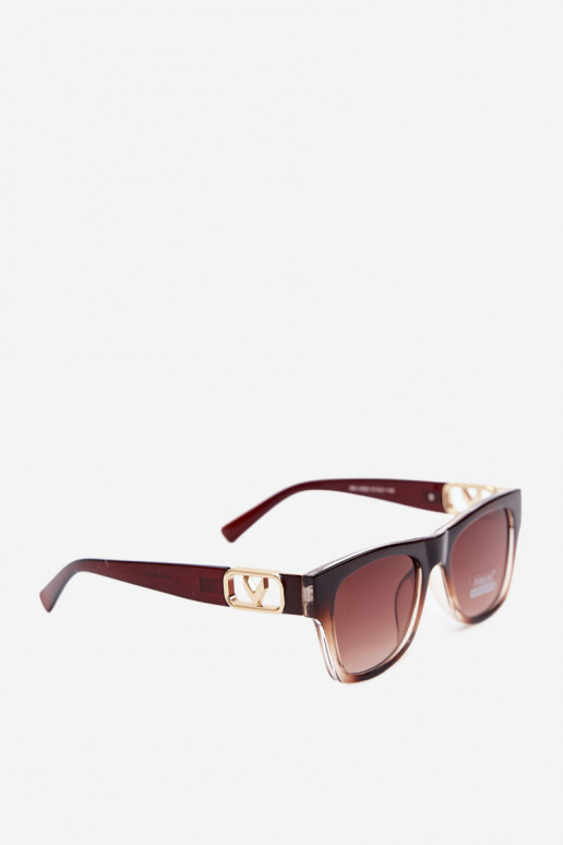 Óculos de sol femininos com filtro UV na cor castanha