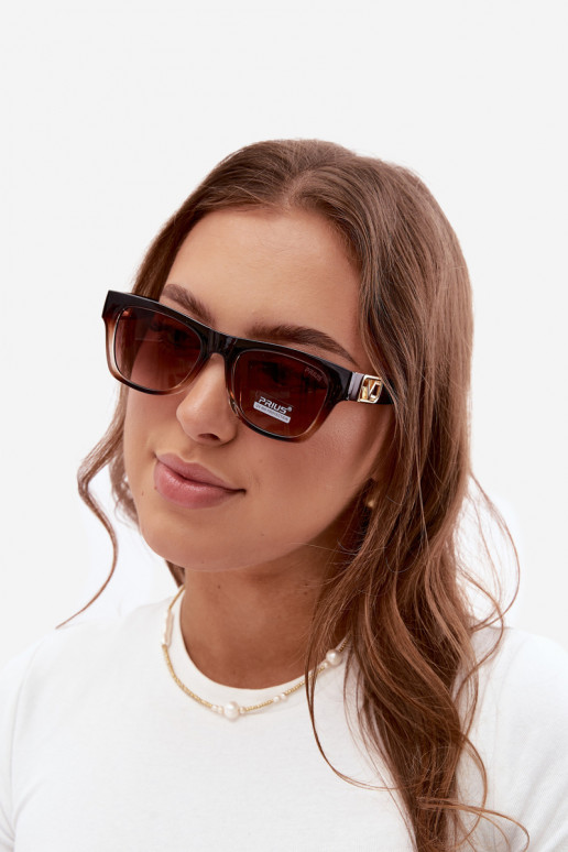 Óculos de sol femininos com filtro UV na cor castanha