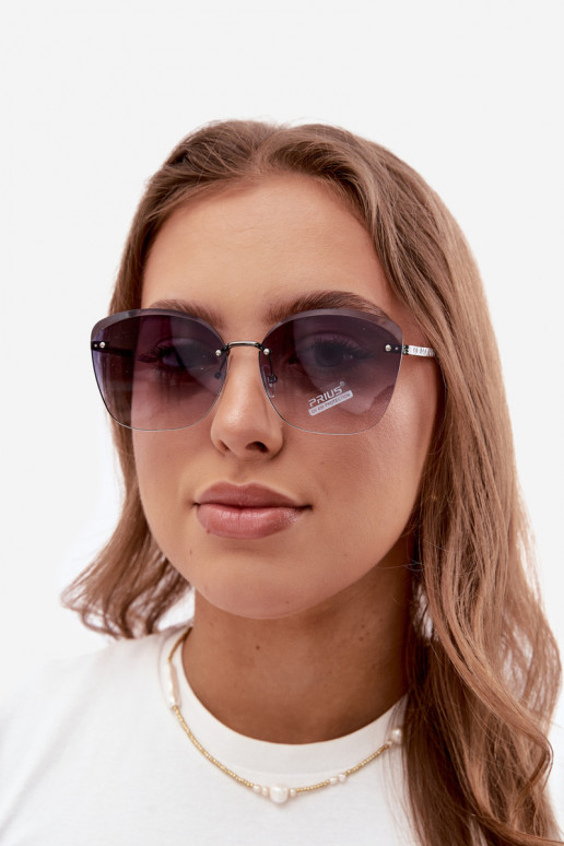 Óculos de sol sem armação com filtro UV 400 na cor preta
