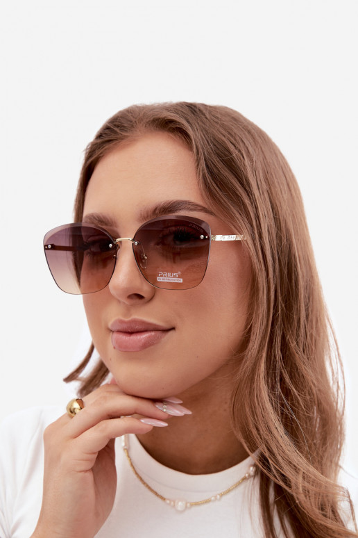 Óculos de sol sem armação com filtro UV 400 na cor castanha