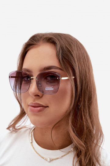 Óculos de sol sem armação com filtro UV 400 na cor roxa