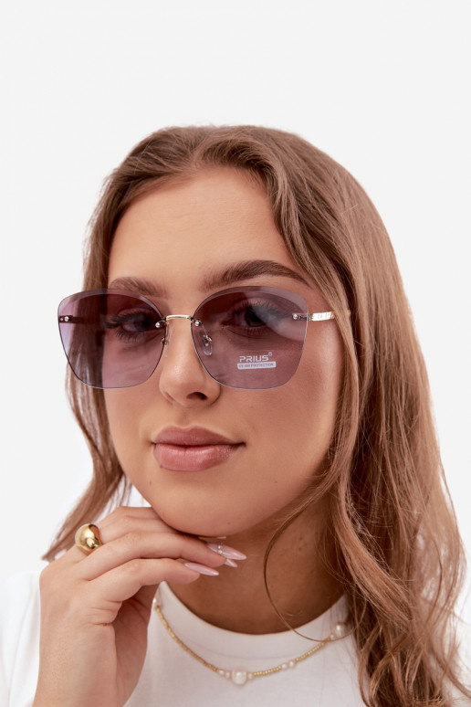 Óculos de sol sem armação com filtro UV 400 na cor roxa