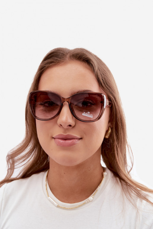 Óculos de sol femininos em estilo gato na cor rosa