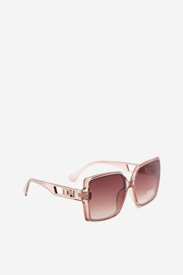 Óculos de sol femininos com filtro UV na cor rosa 2