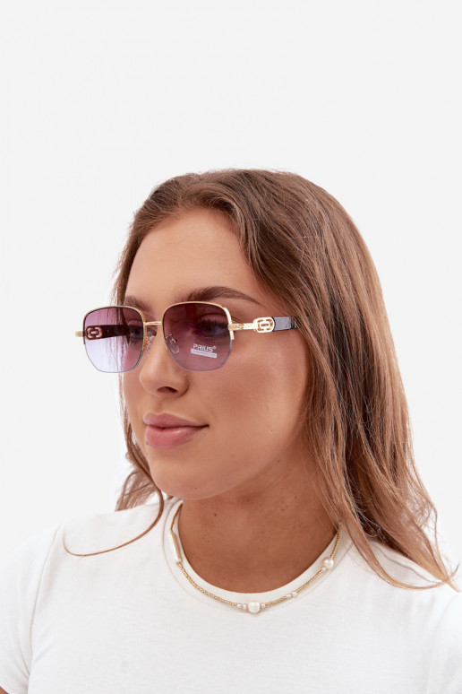 Óculos de sol com armação fina e filtro UV, roxo